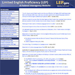Limiated English Proficiency web page